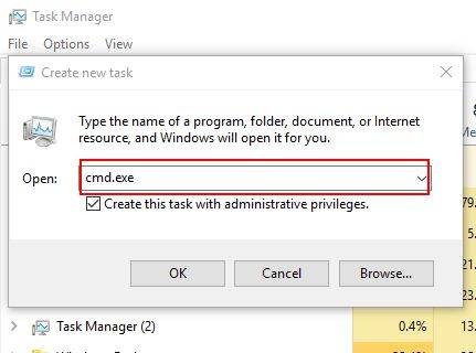 use Windows to access CMD